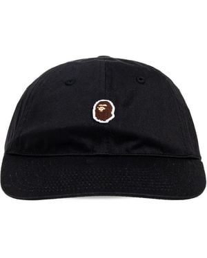A Bathing Ape Ape Head Cap - Black