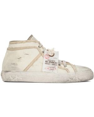 Dolce & Gabbana Fabric Vintage Mid-top Trainers - Natural