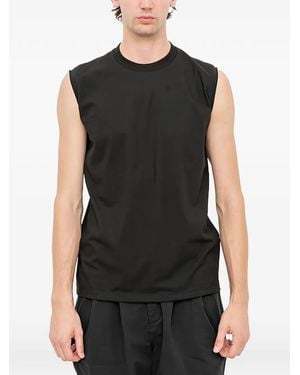 The Viridi-anne Logo-Embroidered Tank - Black