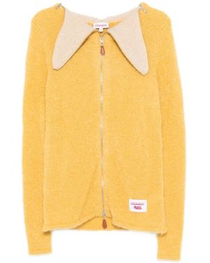 Charles Jeffrey Banana Zip Cardigan - Yellow