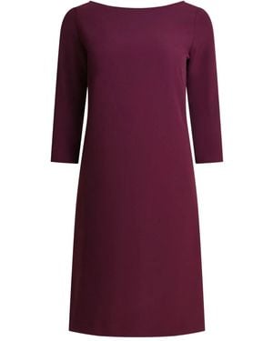 Semler Three-Quarter Sleeve Boat-Neck Midi Dress - Purple