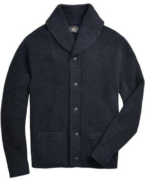 RRL Shawl-Collar Cotton Cardigan - Blue