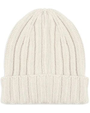 John Galliano Ribbed-Knit Beanie - White