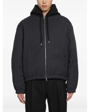 SALON C. LUNDMAN Hooded Bomber Jacket - Black