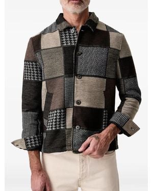 Lindbergh Patchwork Houndstooth Jacket - Black