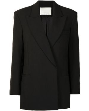 Samuel Guì Yang Double-Breasted Boxy Blazer - Black