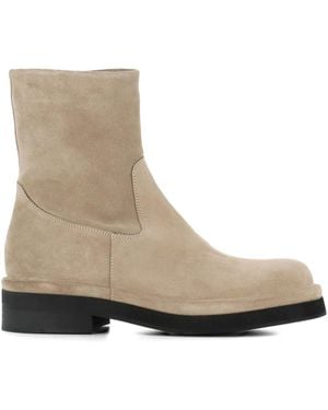 Roberto Del Carlo Zip-Fastening Suede Boots - Natural