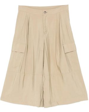 Lauren Manoogian Short À Détails Plissés - Natural