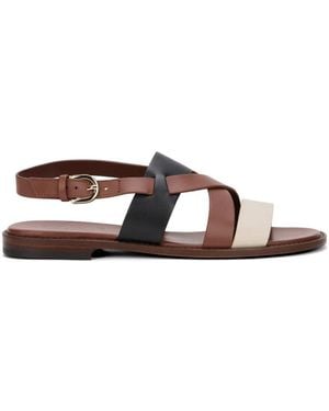 Doucal's Multi-Strap Leather Sandals - Brown