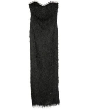 Amen Embellished fringed maxi dress - Schwarz