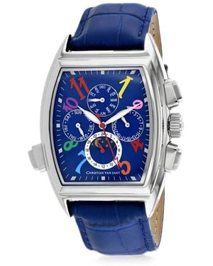 Christian Van Sant Grandeur 45Mm Watch - Blue