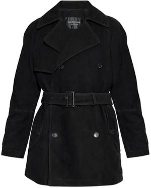Balenciaga Cocoon Trench Coat - Black