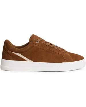 Tommy Hilfiger Suede Low-Top Sneakers - Brown