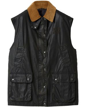 Miu Miu Poplin Gilet - Black