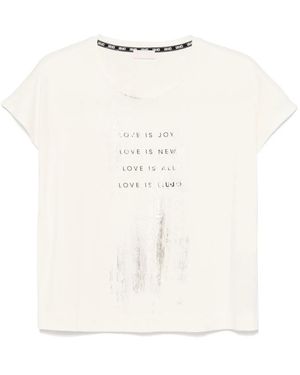 Liu Jo スローガン Tシャツ - ホワイト