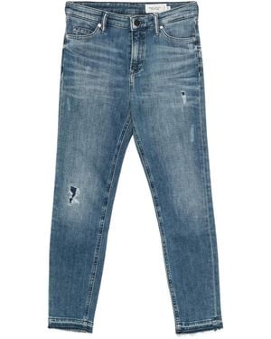Marc O' Polo Jean À Bords Francs Et Effet Vieilli - Bleu