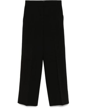 Via Masini 80 Concealed Side-Pocket Trousers - Black
