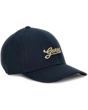 Guess Logo Baseball Cap - Blue