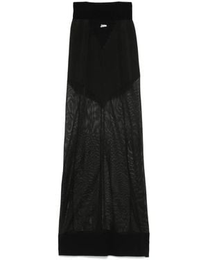 Jean Paul Gaultier ニット マキシスカート - ブラック