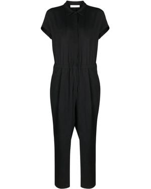 Fabiana Filippi Elasticated Short-Sleeve Jumpsuit - Black