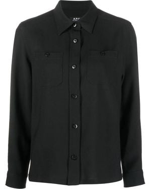 A.P.C. Chloé Long-Sleeve Shirt - Black