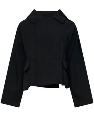 Comme des Garçons Cropped Button-Up Jacket - Black