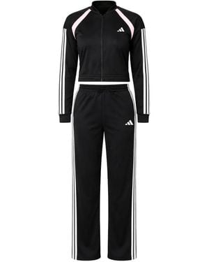 adidas Teamsport 3-Stripes Tracksuit Set - Black