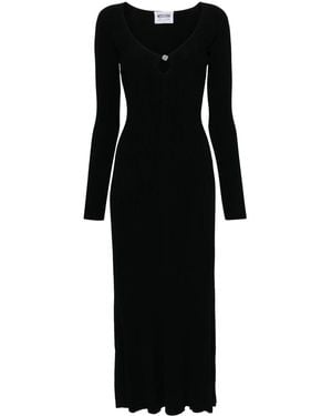 Moschino Abito Lungo A Coste - Nero