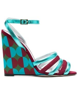 La DoubleJ Wedge-Sandalen 135Mm - Blau