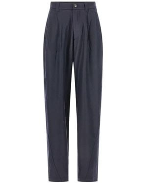 TRUE AVENUE Pleated Wool Pants - Blue