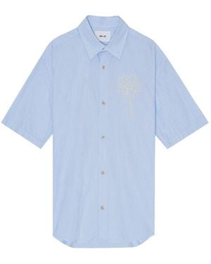 NN07 Freddy Striped Shirt - Blue