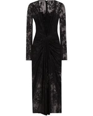 Dolce & Gabbana Floral Lace Dress - Black