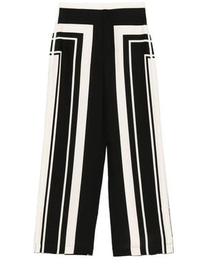SIR. Geometric-print Trousers - Black