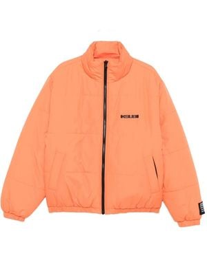 Ksubi Logo-print puffer jacket - Naranja