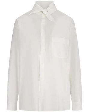 DARKPARK Meg Detachable-Foulard Shirt - White