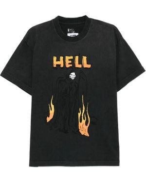 Warren Lotas Graphic-Print Cotton T-Shirt - Black