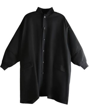 Yohji Yamamoto Button Wool Coat - Black