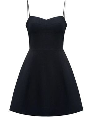 12 STOREEZ Slip Linen-Cotton Mini Dress - Black