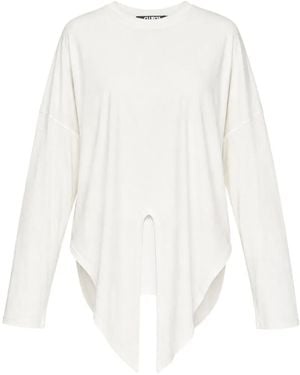 Club21 Collection Leni Split-Hem Jersey - White
