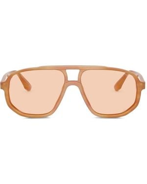 Emporio Armani Striped Pilot Sunglasses - Pink