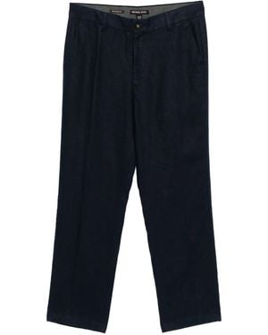 Michael Kors Linen Straight Chinos - Blue