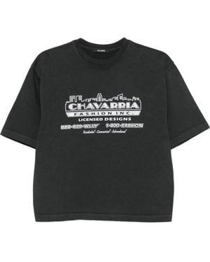 Willy Chavarria Brava Graphic-Print T-Shirt - Black