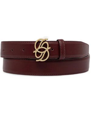 Drole de Monsieur D-Miroir Logo-Buckle Leather Belt - Purple