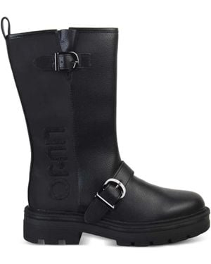 Liu Jo Buckle-Detail Zipped Boots - Black