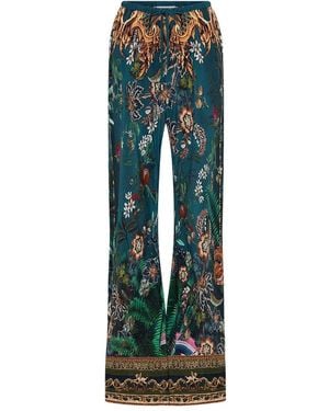 CAMILLA Verdis World Wide-Leg Trousers - Green