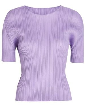 Issey Miyake April Short-Sleeve Top - Purple