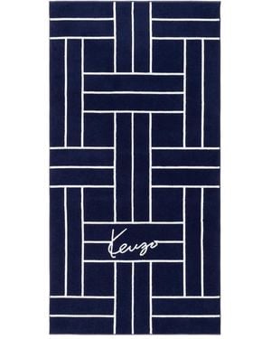 KENZO Tatami Strandtuch - Blau