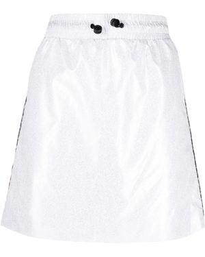 Chiara Ferragni Logo-Print Drawstring Skirt - Metallic