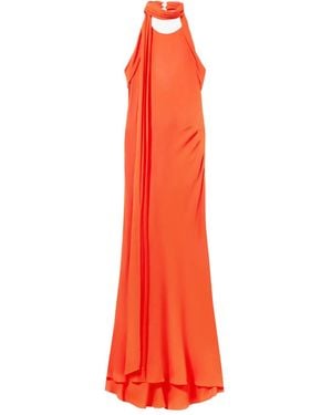 Blumarine Halterneck Maxi Dress - Red