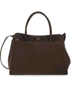 Fabiana Filippi Large Suede Tote Bag - Brown